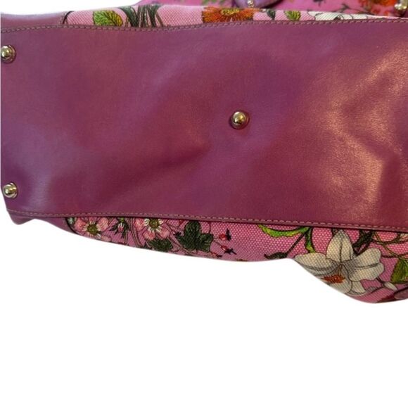 Gucci Pink Floral Tote Bag - Picture 3 of 12